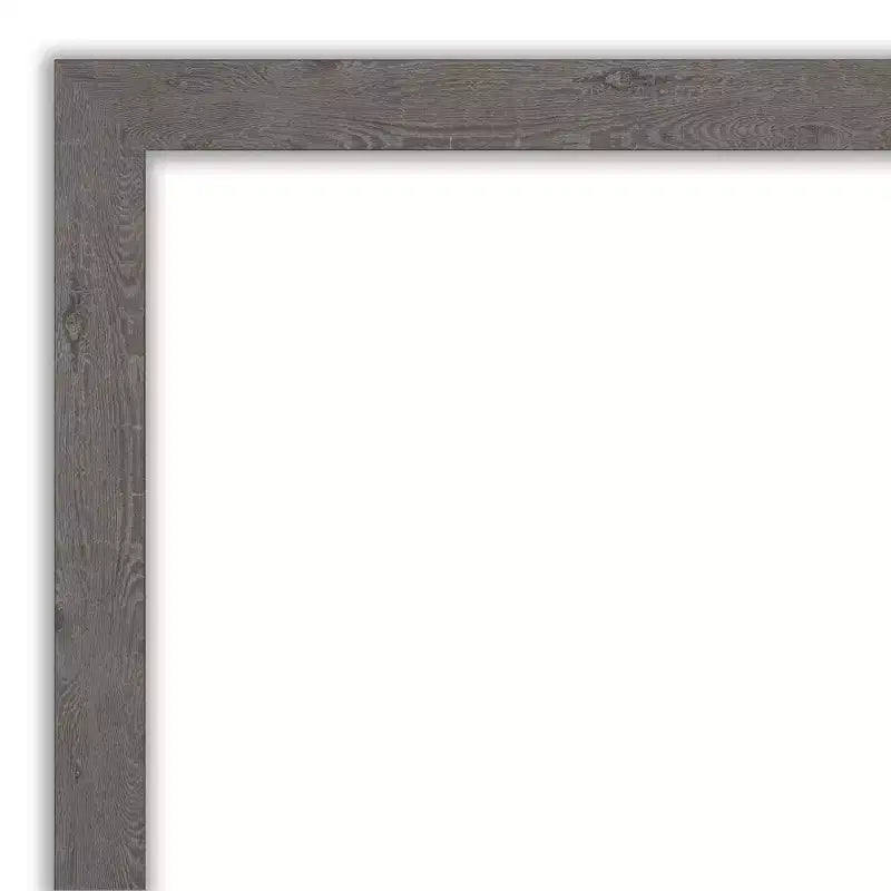Espejo de pared de baño estrecho rústico de 22" x 28" sin bisel de tablones grises - Amanti Art