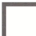 Espejo de pared de baño estrecho rústico de 22" x 28" sin bisel de tablones grises - Amanti Art
