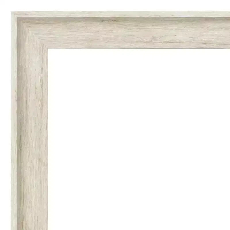 Espejo de pared para baño sin bisel Regal Birch Cream de 43" x 32" - Amanti Art: Rectangular, marco de poliestireno, montado en la pared