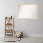 Espejo de pared para baño sin bisel Regal Birch Cream de 43" x 32" - Amanti Art: Rectangular, marco de poliestireno, montado en la pared
