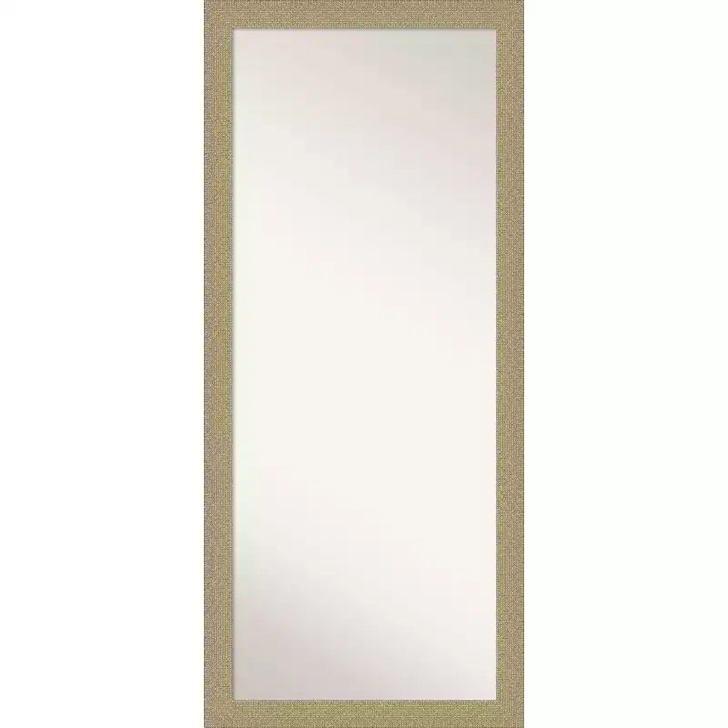 28" x 64" Non-Beveled Mosaic Gold Full Length Floor Leaner Mirror - Amanti Art: Large, Elegant Design, Easy to Mount