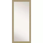 28" x 64" Non-Beveled Mosaic Gold Full Length Floor Leaner Mirror - Amanti Art: Large, Elegant Design, Easy to Mount