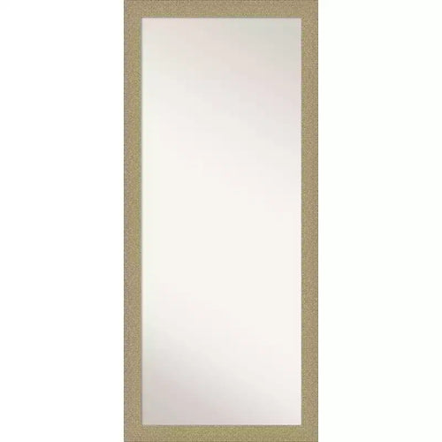 28" x 64" Non-Beveled Mosaic Gold Full Length Floor Leaner Mirror - Amanti Art: Large, Elegant Design, Easy to Mount