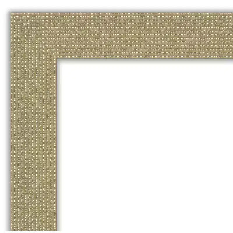 Espejo de pie de 28" x 64" con mosaico dorado sin bisel - Amanti Art: Grande, diseño elegante, fácil de montar