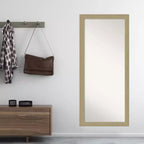 Espejo de pie de 28" x 64" con mosaico dorado sin bisel - Amanti Art: Grande, diseño elegante, fácil de montar