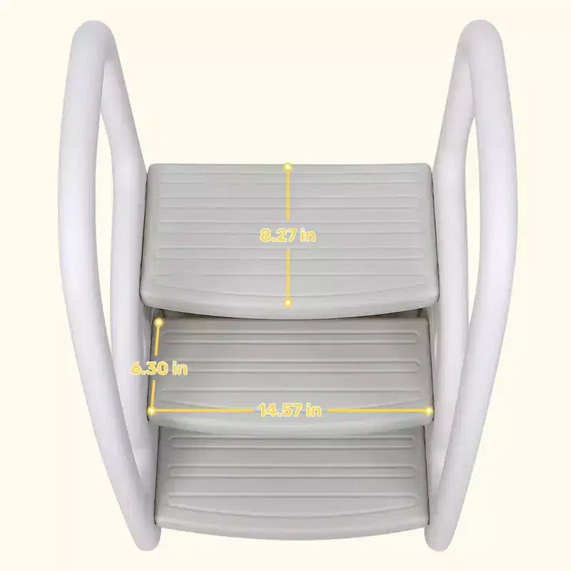 Taburete de un paso para niños pequeños, taburete de un paso para niños con asas laterales, taburete de plástico de 3 pasos para lavabo de baño, encimera de cocina, entrenamiento para ir al baño