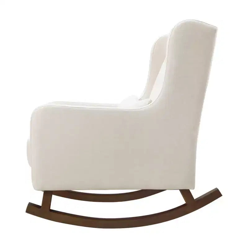 Mecedora con respaldo alto Mid-Century, tela de alto rendimiento ecológico, repelente al agua y resistente a las manchas