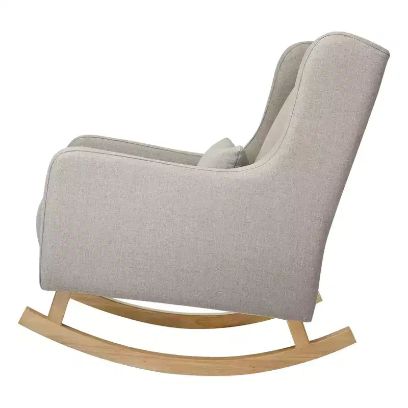 Mecedora con respaldo alto Mid-Century, tela de alto rendimiento ecológico, repelente al agua y resistente a las manchas