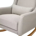 Mecedora con respaldo alto Mid-Century, tela de alto rendimiento ecológico, repelente al agua y resistente a las manchas