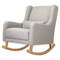 Mecedora con respaldo alto Mid-Century, tela de alto rendimiento ecológico, repelente al agua y resistente a las manchas