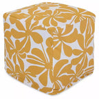 Puf otomano cubo, diseño Plantation, 17"x17"x17", funda lavable y relleno ecológico