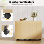 Mesa de centro plegable 48 Mesa central extensible con armarios de almacenamiento y ruedas Roble/Nogal/Marrón
