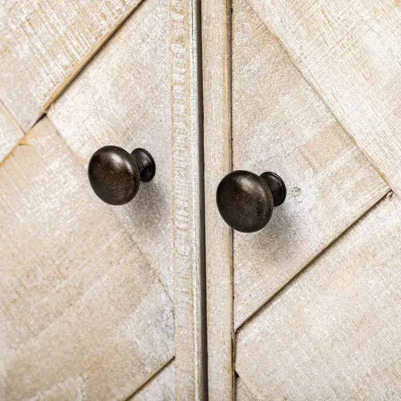 Mesa Consola de Madera con Gabinete de Almacenamiento, Mesa de Entrada Moderna con Diseño de Listones de Madera Trenzados para Sala de Estar y Entrada