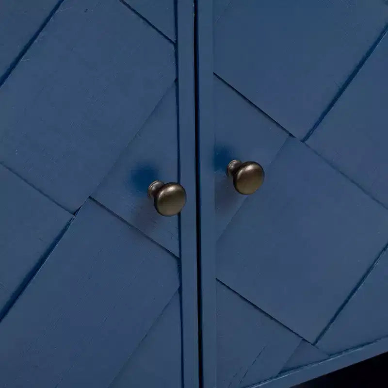 Mesa Consola de Madera con Gabinete de Almacenamiento, Mesa de Entrada Moderna con Diseño de Listones de Madera Trenzados para Sala de Estar y Entrada