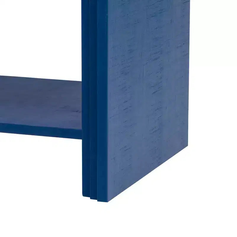 Mesa Consola de Madera con Gabinete de Almacenamiento, Mesa de Entrada Moderna con Diseño de Listones de Madera Trenzados para Sala de Estar y Entrada
