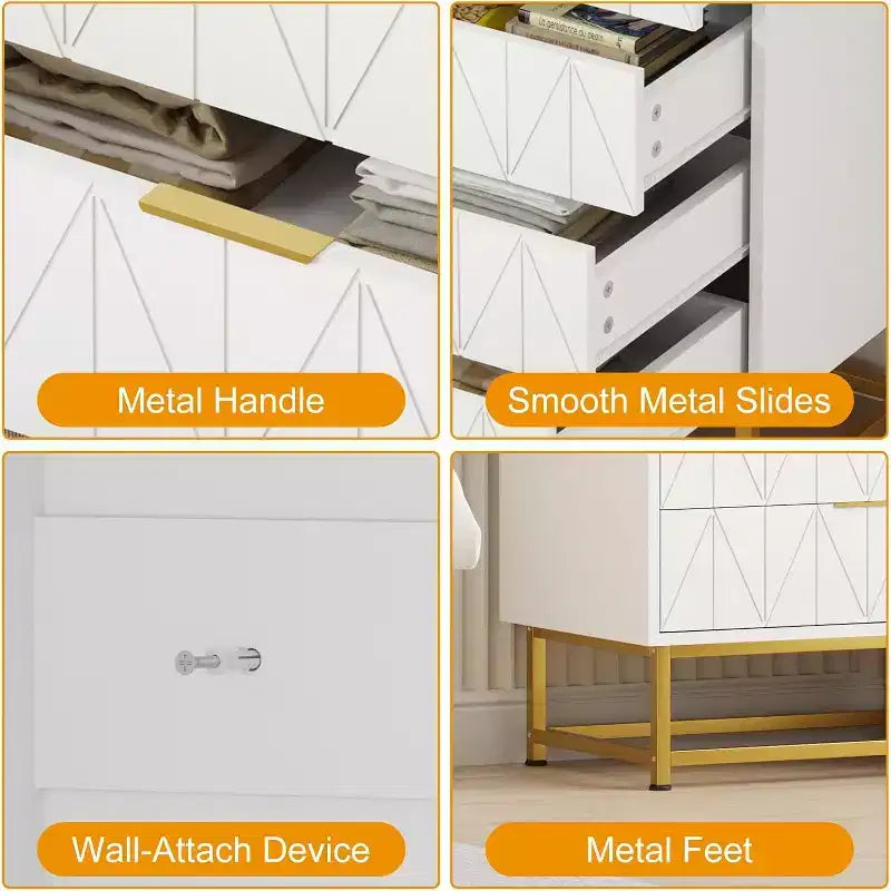 Cómoda de 4 cajones, madera de acacia, armario de almacenamiento multiusos para dormitorio o sala de estar, beige