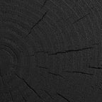Mesa auxiliar de madera de pino macizo estriado, textura natural de tronco de árbol, negra, capacidad de 90 kg