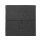 Mesa auxiliar de madera de pino macizo estriado, textura natural de tronco de árbol, negra, capacidad de 90 kg