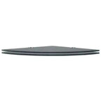 Juego de 2 estantes de esquina de cristal de seguridad templado negro de 25x25 cm