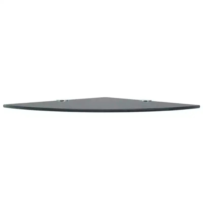 Juego de 2 estantes de esquina de cristal de seguridad templado negro de 25x25 cm