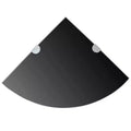 Corner Shelf Black Tempered glass Small Wall mounting