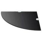 Estante de esquina de cristal templado negro Montaje en pared pequeño