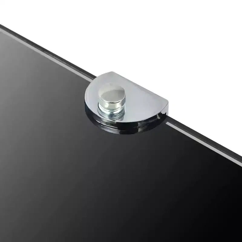 Estante de esquina de cristal templado negro Montaje en pared pequeño