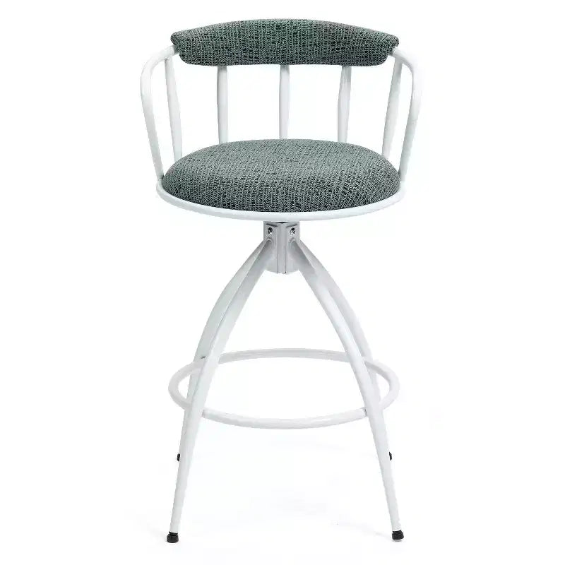 Juego de 2 taburetes de bar modernos giratorios de 26" de altura para mostrador, tapizados con respaldo bajo para isla de cocina