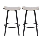 Juego de 2 taburetes de bar modernos giratorios de 26" de altura para mostrador, tapizados con respaldo bajo para isla de cocina