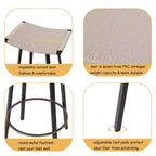 Juego de 2 taburetes de bar modernos giratorios de 26" de altura para mostrador, tapizados con respaldo bajo para isla de cocina
