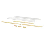 Kit de Rieles de Conversión de Cuna a Cama de Tamaño Completo, Madera de Pino Sostenible, Acabado No Tóxico