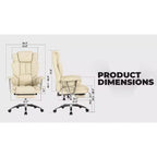 Silla ejecutiva de oficina con respaldo alto, silla ergonómica de oficina con asiento extra ancho, soporte lumbar y reposabrazos acolchados, silla giratoria con ruedas para escritorio de casa