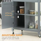 Carrito de isla de cocina, isla de cocina con ruedas y estante de almacenamiento, encimera de madera maciza, cajón, para comedor