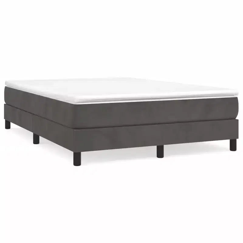 Estructura de cama: Terciopelo gris oscuro (100% poliéster), Contrachapado, Madera de ingeniería