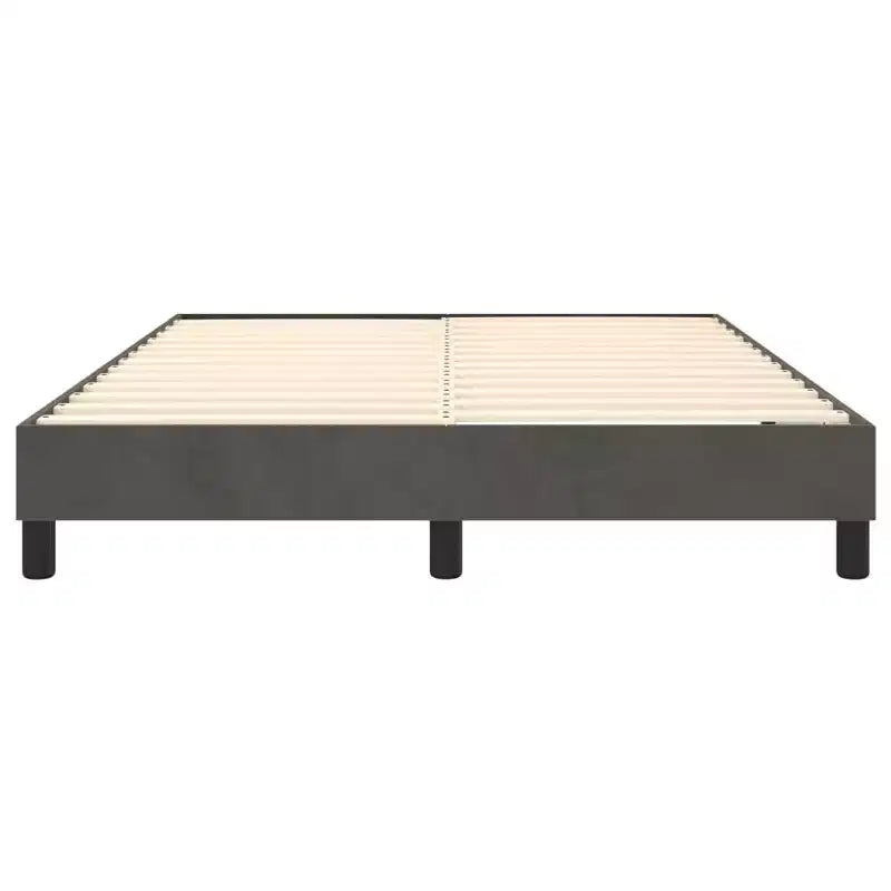 Estructura de cama: Terciopelo gris oscuro (100% poliéster), Contrachapado, Madera de ingeniería