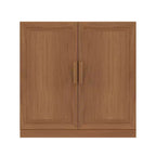 Mueble esquinero de almacenamiento con 2 puertas de madera maciza y estantes ajustables, beige, 31" ancho x 16" alto