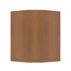 Mueble esquinero de almacenamiento con 2 puertas de madera maciza y estantes ajustables, beige, 31" ancho x 16" alto