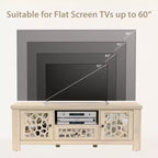 Mueble de TV retro de 55 pulgadas con puertas de espejo y cajones