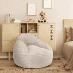Sillón tipo puf de terciopelo para adultos, relleno de espuma con funda extraíble, color camel, para interior y exterior