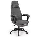 Sillón reclinable para oficina con reposapiés retráctil, ergonómico y respaldo alto