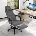 Sillón reclinable para oficina con reposapiés retráctil, ergonómico y respaldo alto
