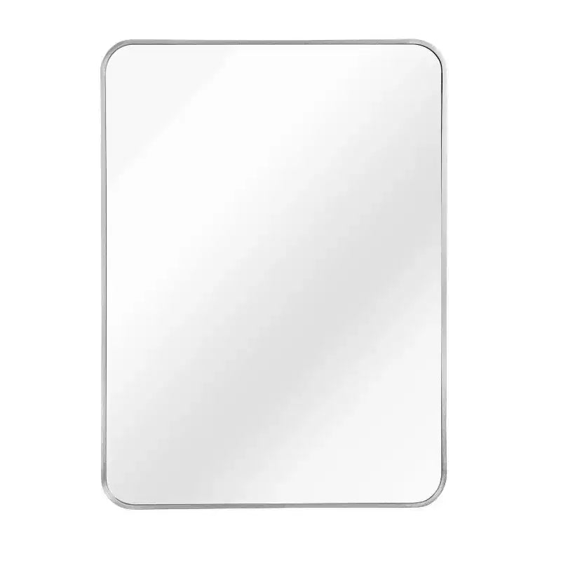 Espejo de baño rectangular de 24x36'', espejo de pared decorativo con película inastillable y marco de aluminio cepillado para baño, sala de estar