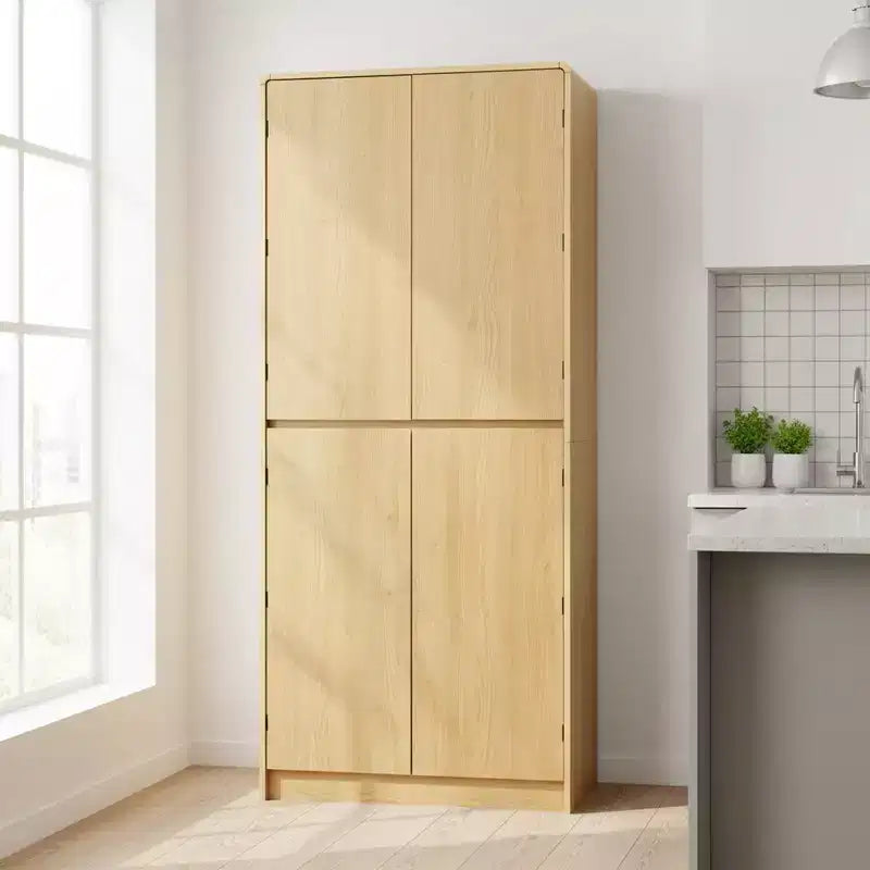 Homy Casa 72 Kitchen Storage Cabinet with Door Shelves and Adjustable Shelves
