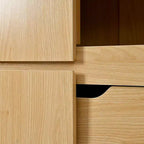 Mueble de almacenamiento de cocina de 72 pulgadas con puerta, estantes y estantes ajustables
