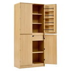 Mueble de almacenamiento de cocina de 72 pulgadas con puerta, estantes y estantes ajustables
