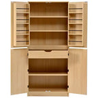 Mueble de almacenamiento de cocina de 72 pulgadas con puerta, estantes y estantes ajustables