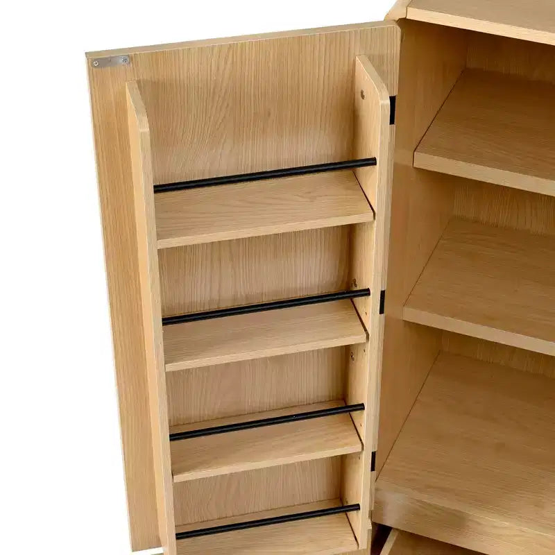 Mueble de almacenamiento de cocina de 72 pulgadas con puerta, estantes y estantes ajustables