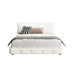 Cama Plataforma King Size de Chenilla, Estructura de Madera, Cabecero Tapizado con Almohada de Nube Ultra Suave Extra Grande