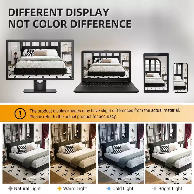 Cama Plataforma King Size de Chenilla, Estructura de Madera, Cabecero Tapizado con Almohada de Nube Ultra Suave Extra Grande