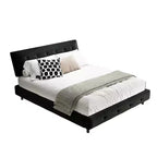 Cama Plataforma King Size de Chenilla, Estructura de Madera, Cabecero Tapizado con Almohada de Nube Ultra Suave Extra Grande